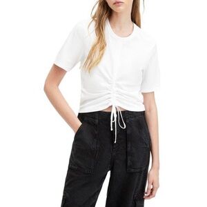 NEW All Saints Gia Ruched T Shirt